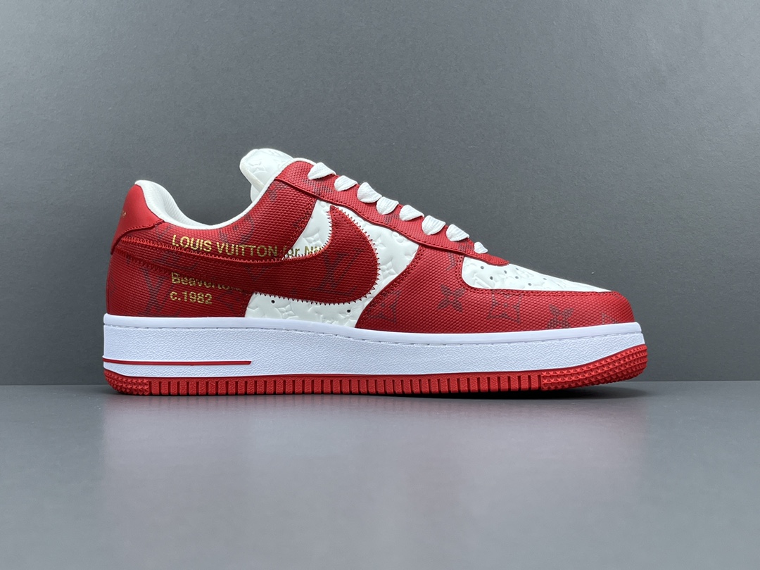 Lou**s x Nike Air Force 1 Low Red White Size: 38-46