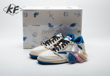 Jordan 1 Retro Low OG SP Fragment x Travis Scott Sail Military Blue DM7866-104 Size 36-48.5