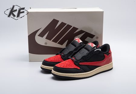 Travis Scott x Air Jordan 1 Low OG Black Red DM7866-061 Size 35-47.5