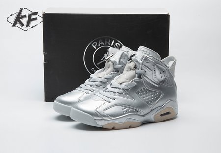Jordan 6 Retro PSG Paris Saint-Germain Silver IQ5135-001 Size 40-47.5