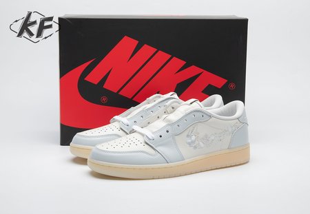 Jordan 1 Retro Low OG Rabbit Floral Swoosh IF4391-100 Size 36-47.5